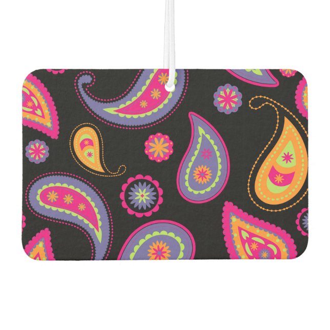 Colourful Paisley seamless Pattern Car Air Freshener (Front)