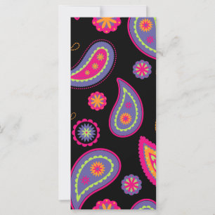 Colourful Paisley seamless Pattern Card