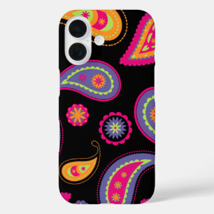 Colourful Paisley seamless Pattern iPhone 16 Case