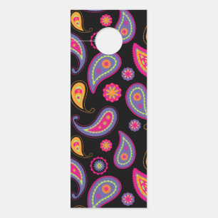 Colourful Paisley seamless Pattern Door Hanger