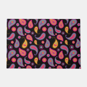 Colourful Paisley seamless Pattern Doormat