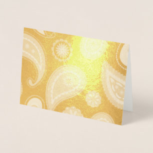 Colourful Paisley seamless Pattern Foil Card