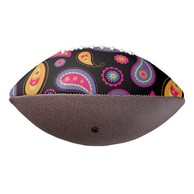 Colourful Paisley seamless Pattern Football (Rotated 270)