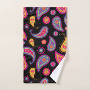 Colourful Paisley seamless Pattern Hand Towel