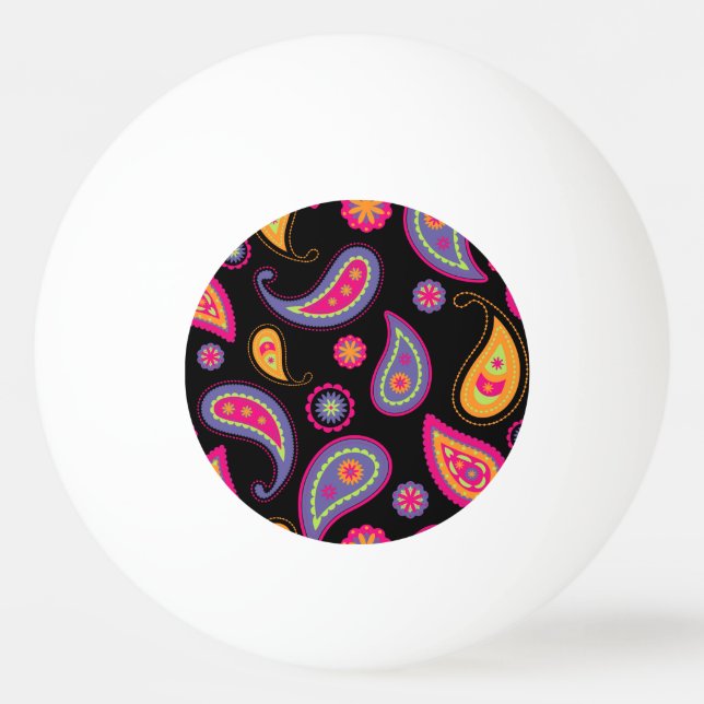 Colourful Paisley seamless Pattern Ping Pong Ball (Front)