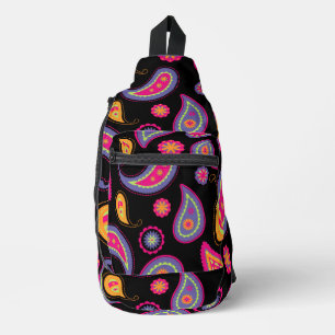 Colourful Paisley seamless Pattern Sling Bag