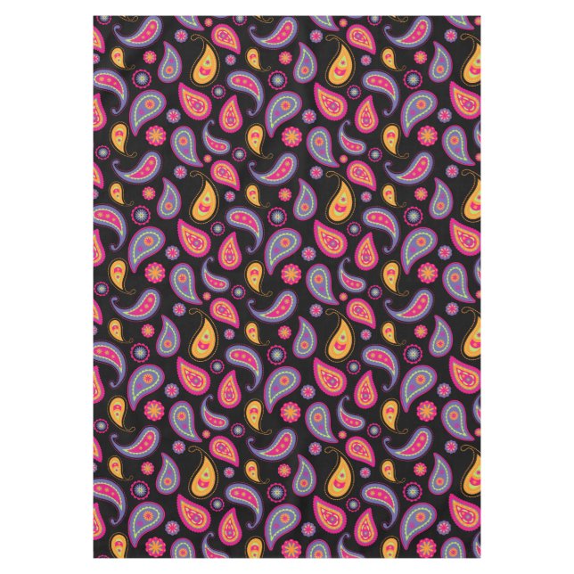 Colourful Paisley seamless Pattern Tablecloth (Front)