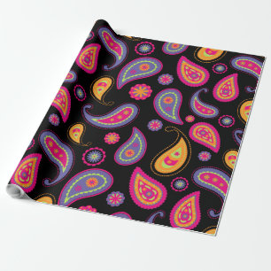 Colourful Paisley seamless Pattern Wrapping Paper