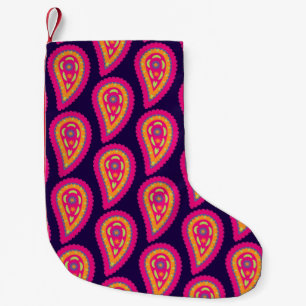 Colourful Paisley Small Christmas Stocking