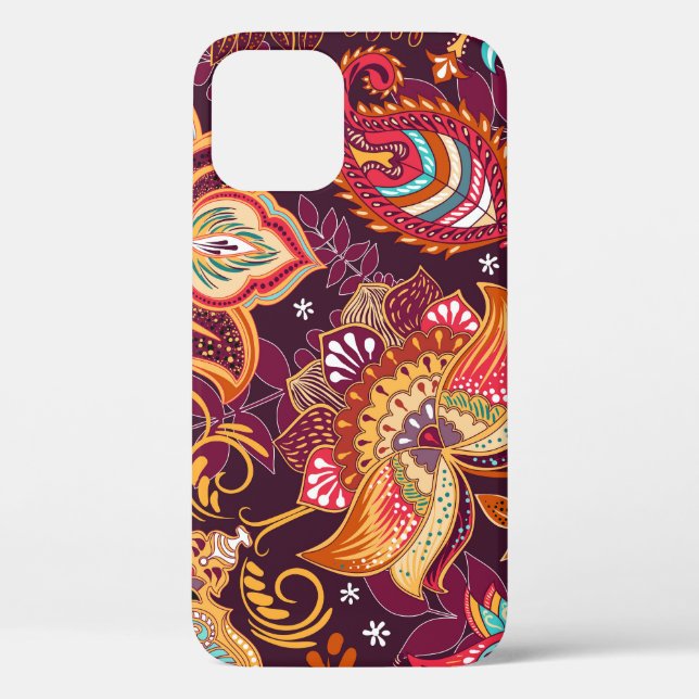 Colourful Paisley Style Floral Pattern Case-Mate iPhone Case (Back)