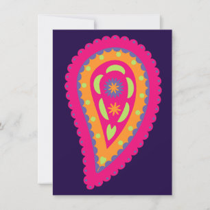 Colourful Paisley Thank You Card