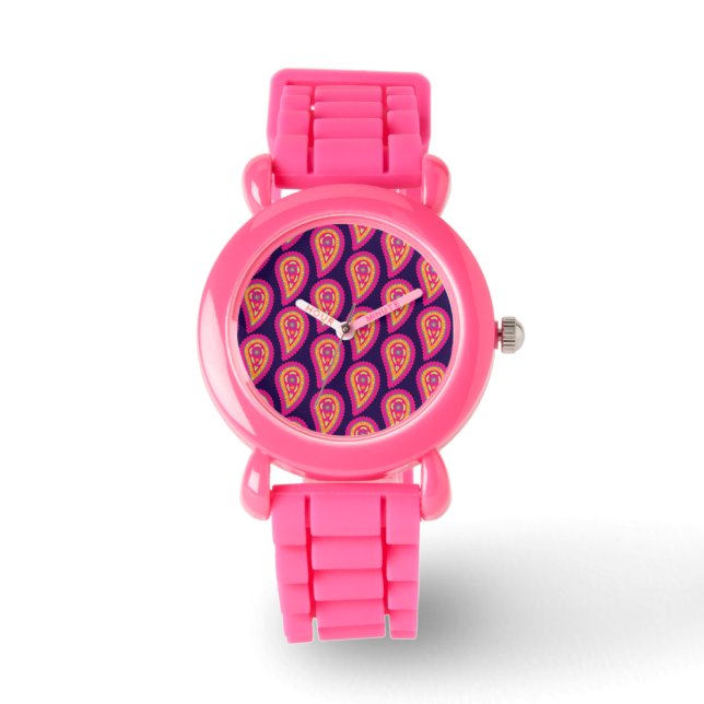 Colourful Paisley Watch (Front)