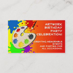 Colourful Palate Art Party Business Card