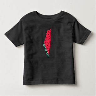 colourful palestine watermelon map graphic design toddler T-Shirt