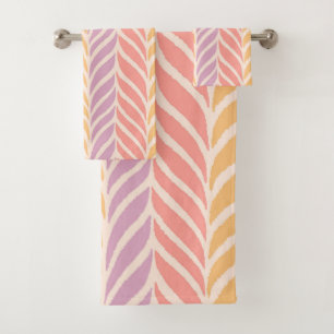 Colourful Palm Leaves Pattern Bath Towel Set