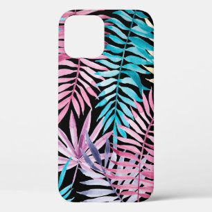 Colourful palm leaves pattern iPhone 12 case