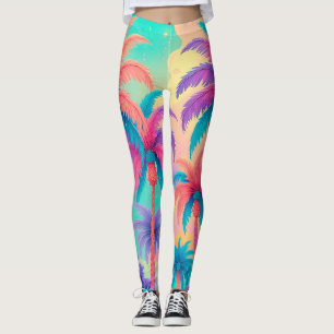Colourful Palm trees Leggings