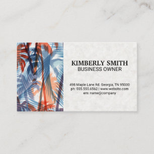 Colourful Palm Trees Pattern   Natural Business Card