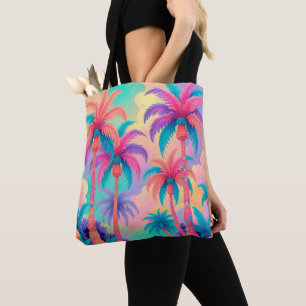 Colourful Palm trees Tote Bag