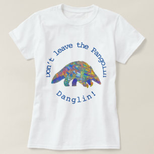 Colourful Pangolin Endangered Wildlife Animal Art T-Shirt