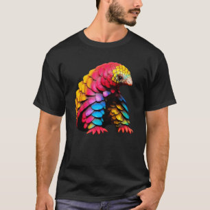 Colourful pangolin, scale animal, funny, cute, pro T-Shirt