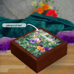 Colourful pansies in a summer country garden gift box<br><div class="desc">Gift box, featuring a captivating photograph of colourful pansies blooming in a sun-kissed summer garden. This gift is not just any ordinary present; it is a visual masterpiece that will transport your loved ones to a country retreat, evoking feelings of romance, serenity, and rustic charm. With its personalised touch (click...</div>