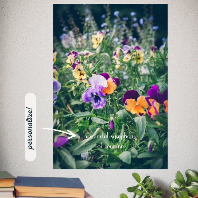 Colourful pansies in a summer country garden poster (Creator Uploaded)