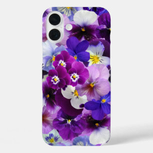 Colourful Pansies, Pretty Flowers, iPhone 16 Plus Case