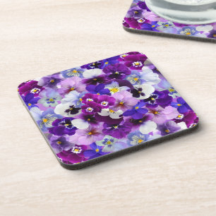 Colourful Pansies, Pretty Flowers, Coaster
