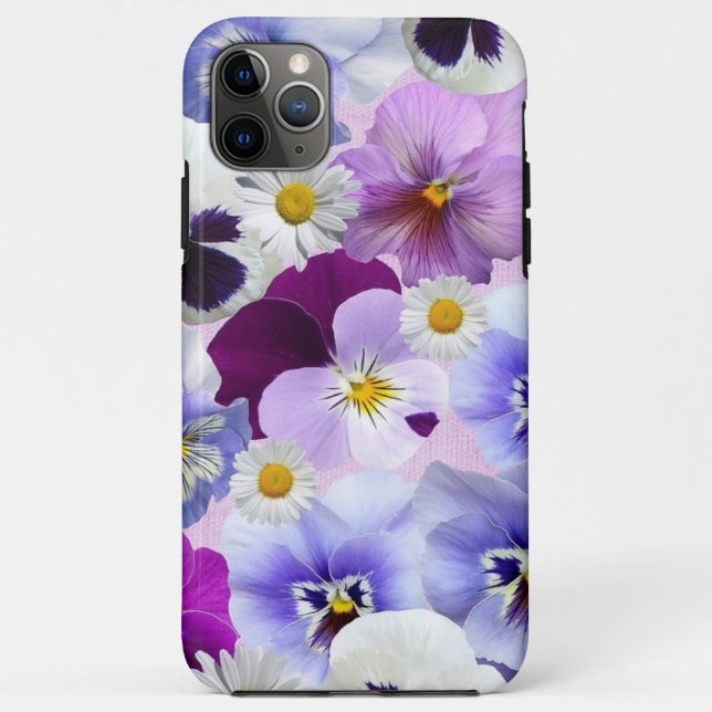 Colourful Pansy and Daisy Flowers   Case-Mate iPhone Case (Back)