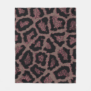 Colourful Panther Textures Seamless Pattern Fleece Blanket
