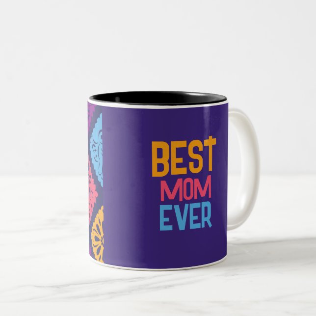Colourful Papel Picado Fiesta Pattern Mug – Custom (Front Right)