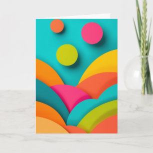 Colourful Paper Art Layers Card