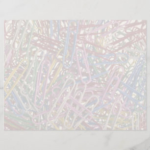 Colourful paper clips for fastening papers togethe