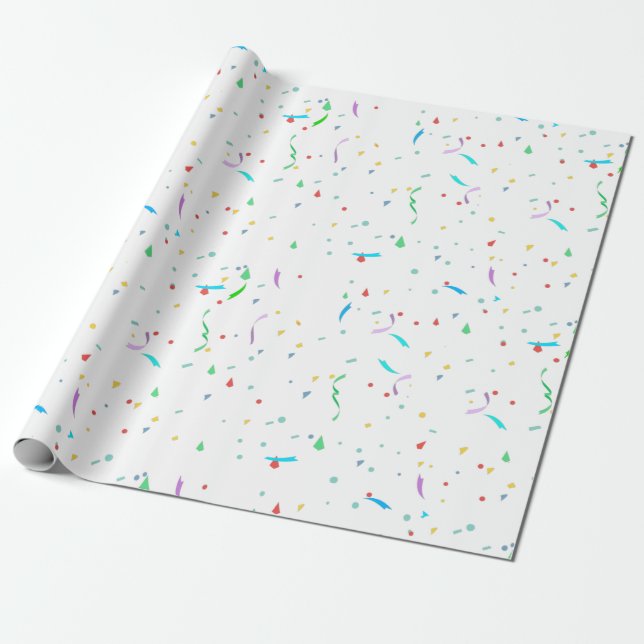 Colourful Paper Confetti | Party Wrapping Paper (Unrolled)
