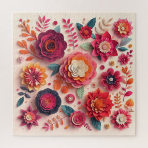 Colourful Paper Flowers Jigsaw Puzzle