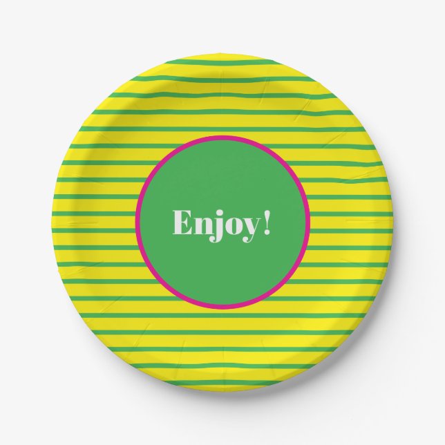 Colourful Paper Party Plates (Front)