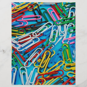 Colourful paperclip print
