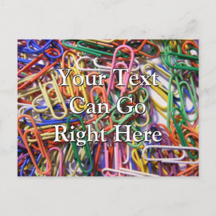 Colourful Paperclips Postcard