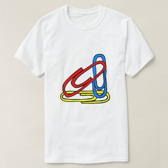 Colourful Paperclips T-Shirt (Design Front)