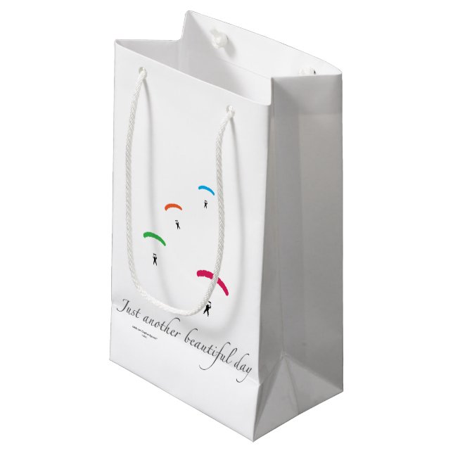 Colourful Parachutes Small Gift Bag (Front Angled)