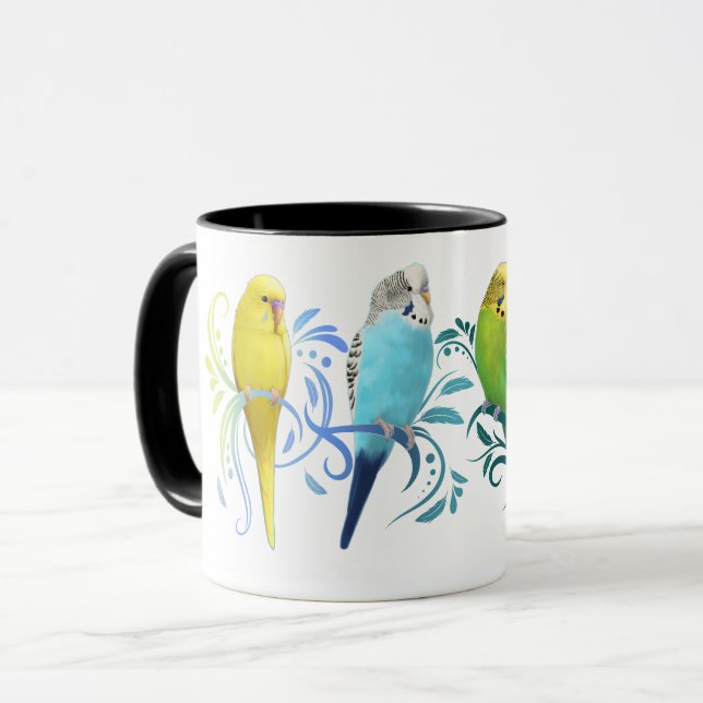 Colourful Parakeets Mug (Front Left)