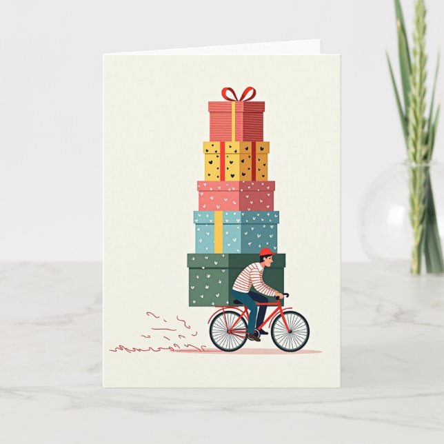 Colourful Parcel Birthday Card (Front)