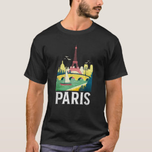 Colourful Paris France Lovers Souvenir Men s Women T-Shirt