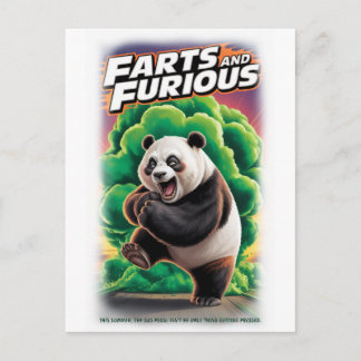 Colourful Parody Movie on a White Holiday Postcard