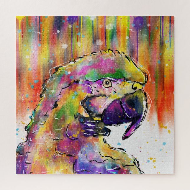 Colourful Parrot Abstrac Jigsaw Puzzle (Vertical)
