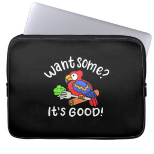 Colourful Parrot Bird Want Some Laptop Sleeve