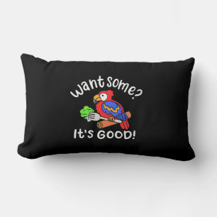 Colourful Parrot Bird Want Some Lumbar Cushion