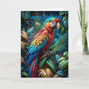 Colourful Parrot Card