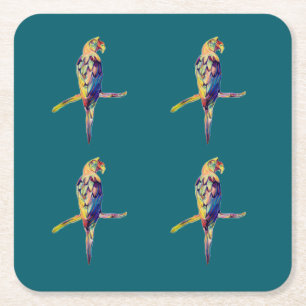 Colourful Parrot Coaster